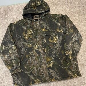Canyon Guide Outfitters Camo Jacket Hooded Men Size 2XL Quilted Lined Hunting